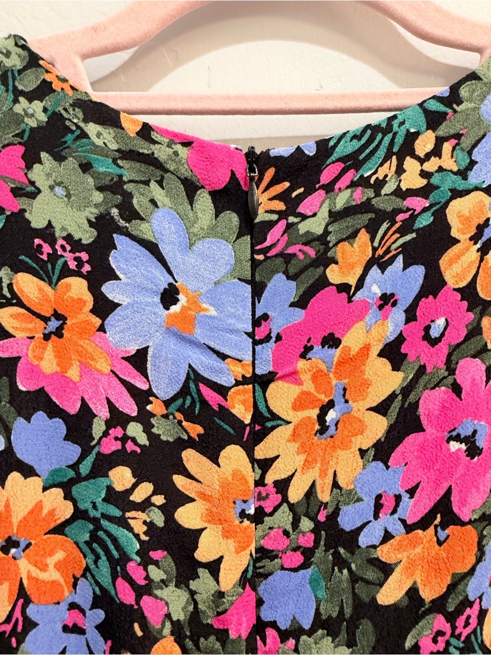 Nobody’s Child Plus Felicia Bold Floral Print Midi Dress Black Puff Sleeve US 16 - Picture 9 of 11